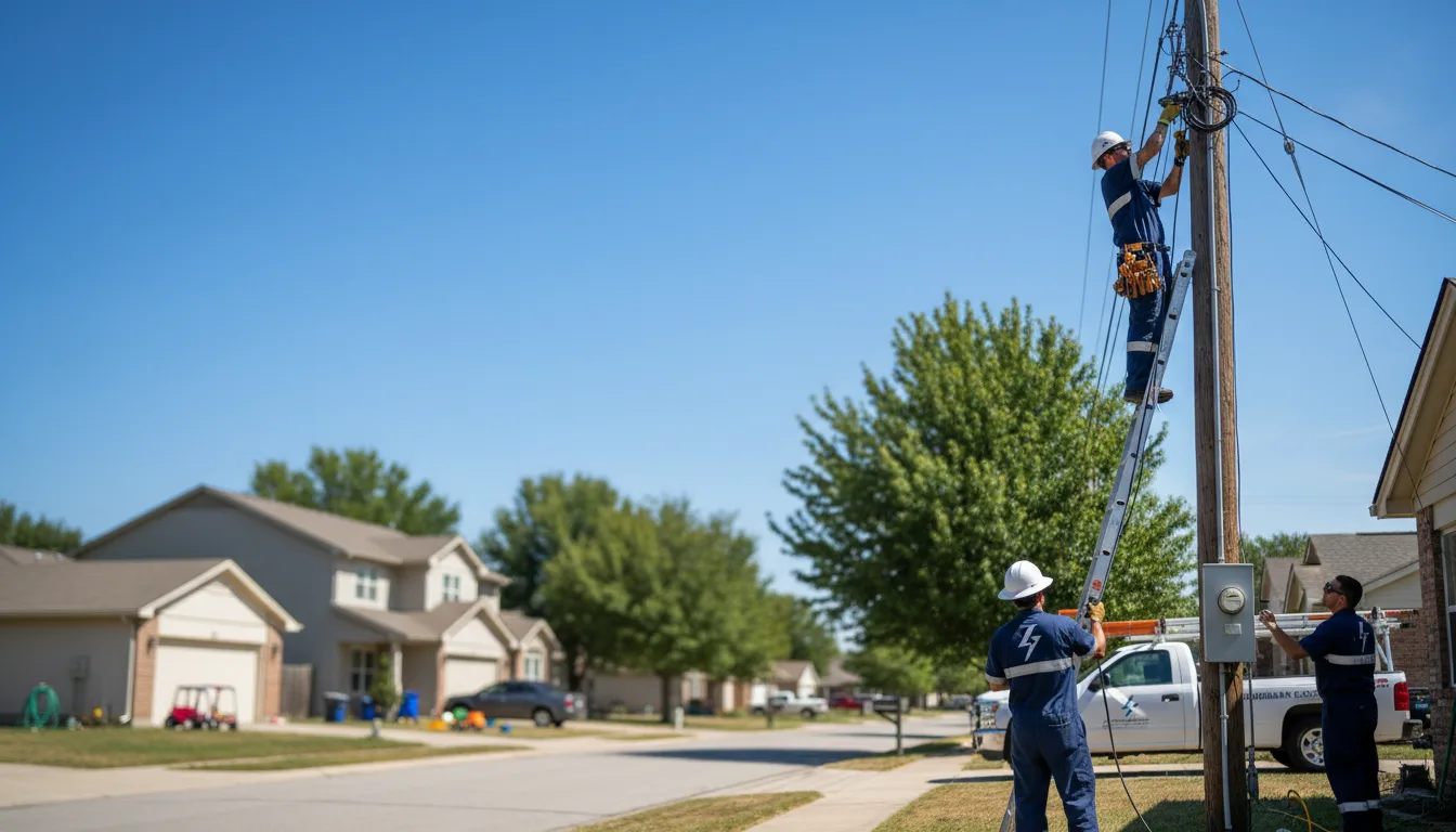 Residential electrician providing installation services in Rockford, OH